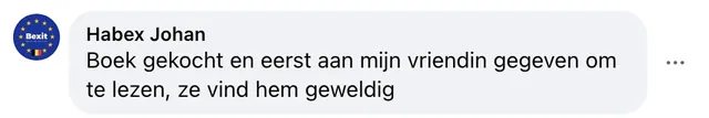 Facebook reactie van een lezer