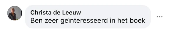 Facebook reactie van een lezer