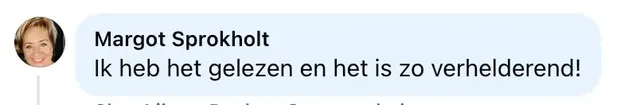 Facebook reactie van een lezer
