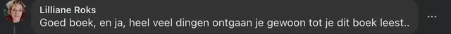 Facebook reactie van een lezer